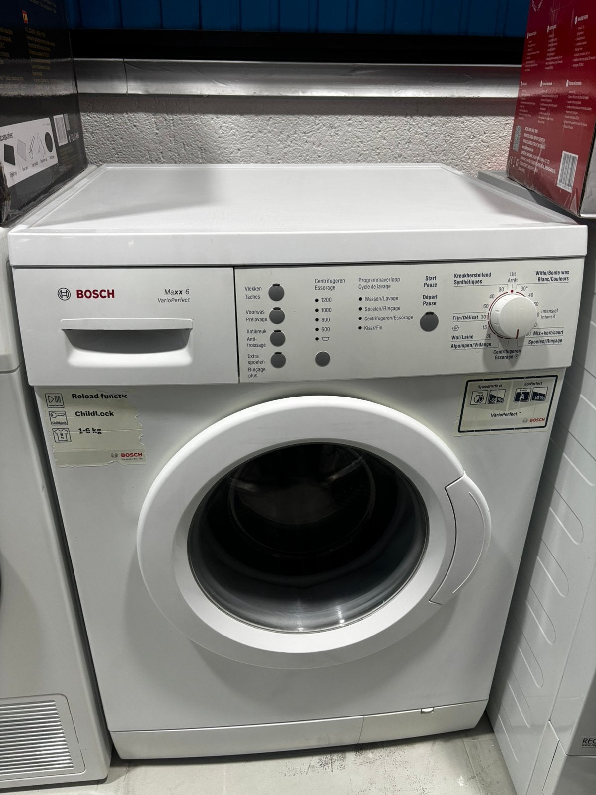 Bosch VarioPerfect wasmachine — 1 jaar garantie, Elektronische apparatuur, Ophalen, 4 tot 6 kg, Refurbished, Energieklasse A of zuiniger