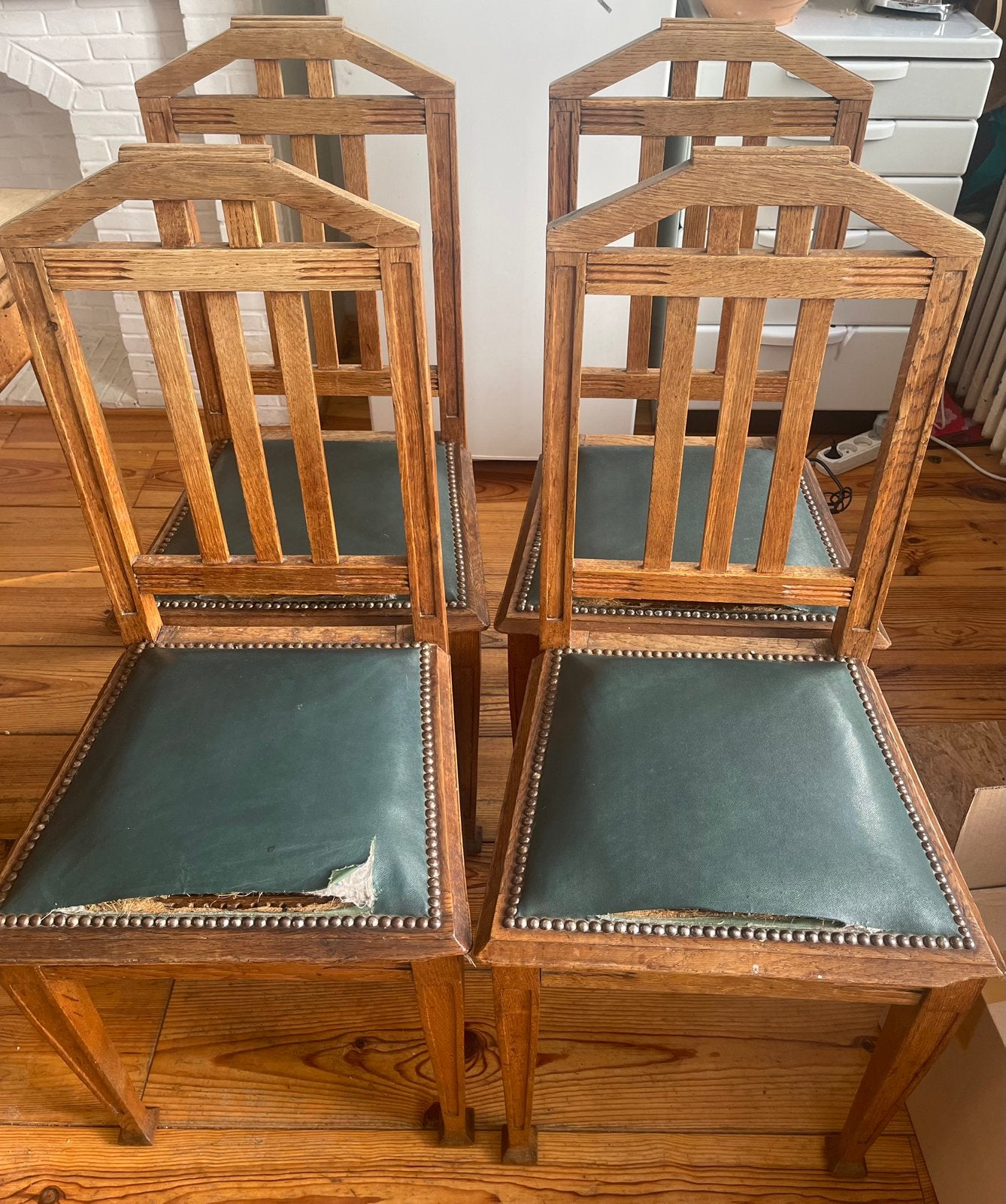 Ensemble de 4 chaises Art déco, Enlèvement