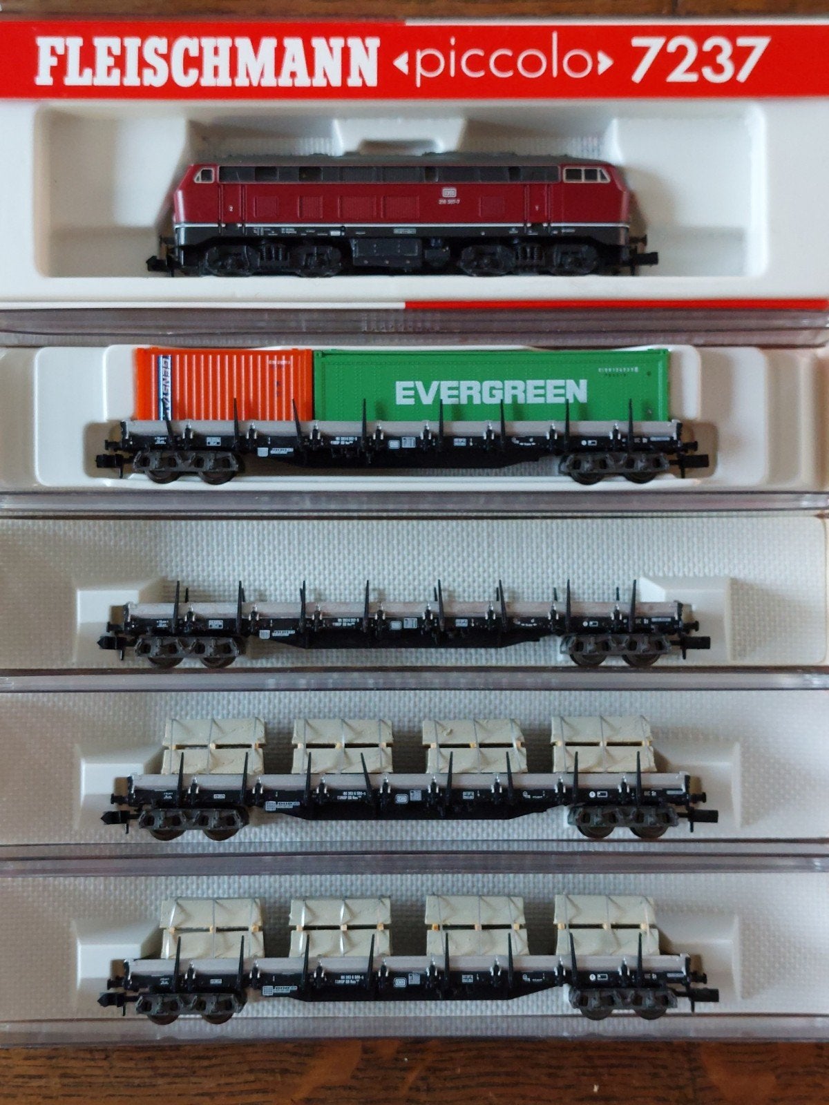 Fleischmann Piccolo DB Dieselloc et 4 wagons de marchandises, Enlèvement ou Envoi, Fleischmann