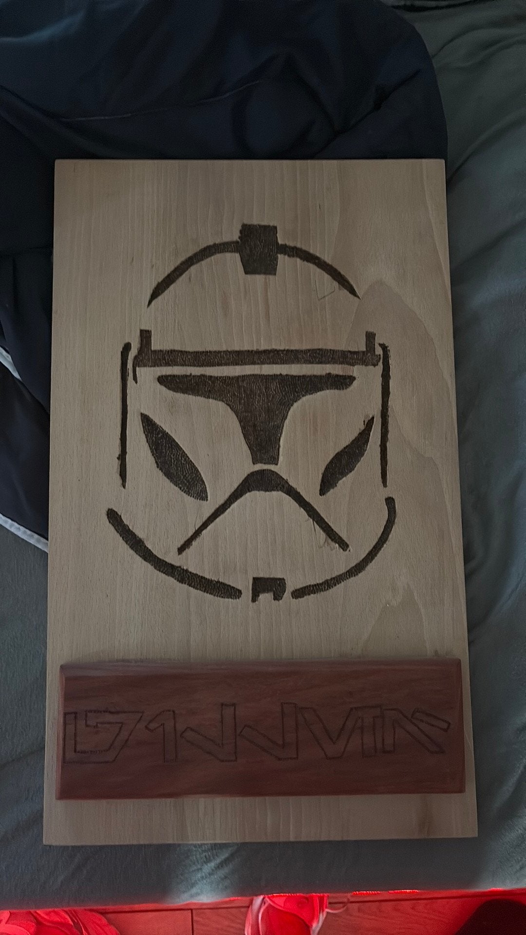 Houten starwars bord (zelfgemaakt), Ophalen, Zo goed als nieuw