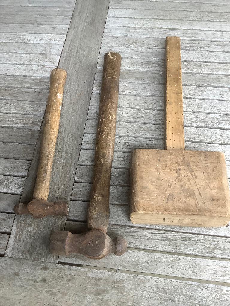 oud werkgetuig-hamers-schaven enz, Antiek en Kunst, Antiek | Gereedschap en Instrumenten, Ophalen of Verzenden