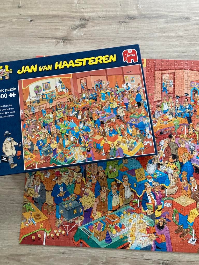 Puzzel Jan Van Haasteren 1000 stuks, Ophalen of Verzenden, 500 t/m 1500 stukjes, Gebruikt, Legpuzzel