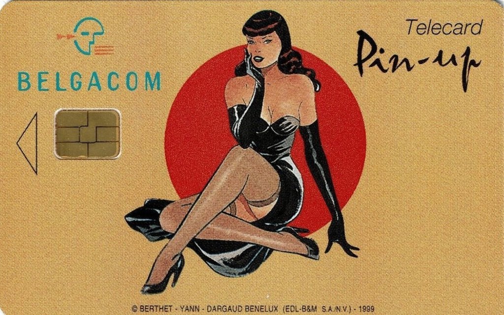 Pin-Up Berthet Yann, Belgacom Télécard/telefoonkaart, Enlèvement ou Envoi, Autres personnages, Comme neuf, Ustensile