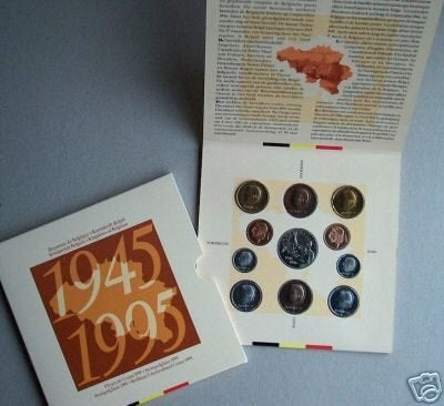Belgique : Set annuel 1995 FR + VL (10 pièces), Timbres & Monnaies, Envoi, Série