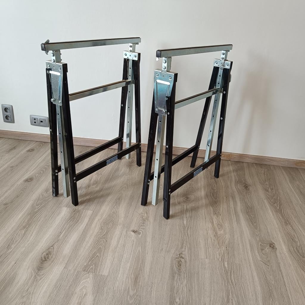Verstelbare schragen / werksteunen (set van 2), Doe-het-zelf en Bouw, Ophalen, Gebruikt, Overige typen, Minder dan 2 meter
