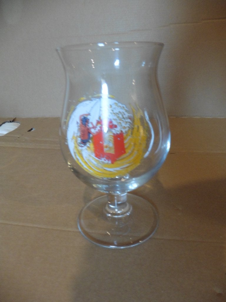 duvel glas kobe de keyser, Ophalen of Verzenden, Zo goed als nieuw, Bierglas