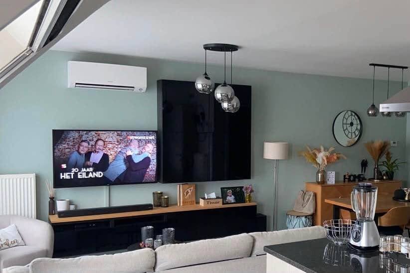 zwevend TV meubel + barkast, Enlèvement, Comme neuf
