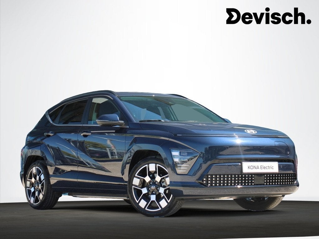 Hyundai KONA EV SHINE KONA EV 64 kWh *Meerdere modellen*, Auto's, Gebruikt, Zwart, Blauw, Leder