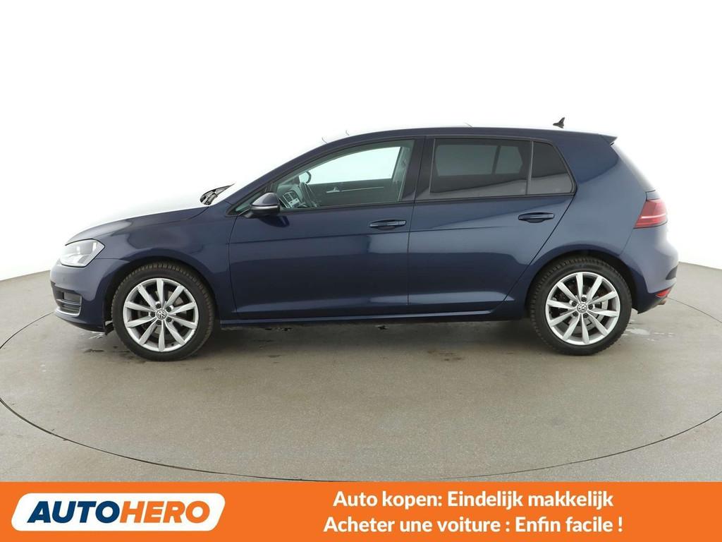 Volkswagen Golf 1.6 TDI Carat Exclusive (bj 2017), Auto's, Voorwielaandrijving, Gebruikt, Zwart, Blauw