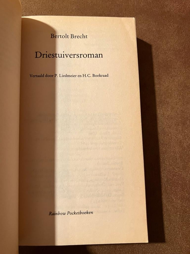 Driestuiversroman - Bertolt Brecht, Enlèvement ou Envoi, Utilisé, Bertolt Brecht, Pays-Bas