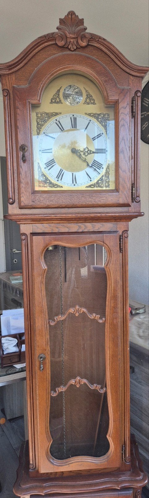 Horloge sur pied ancienne en bois, Antiquités & Art, Enlèvement