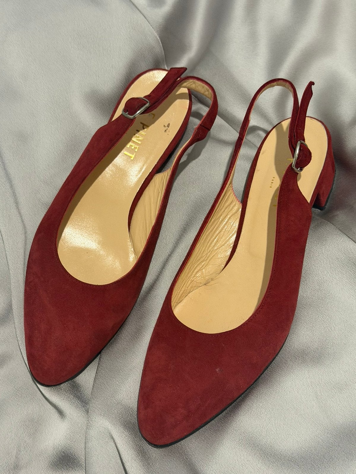 Sandales en cuir bordeaux 36 E Pinet, Enlèvement ou Envoi, Comme neuf