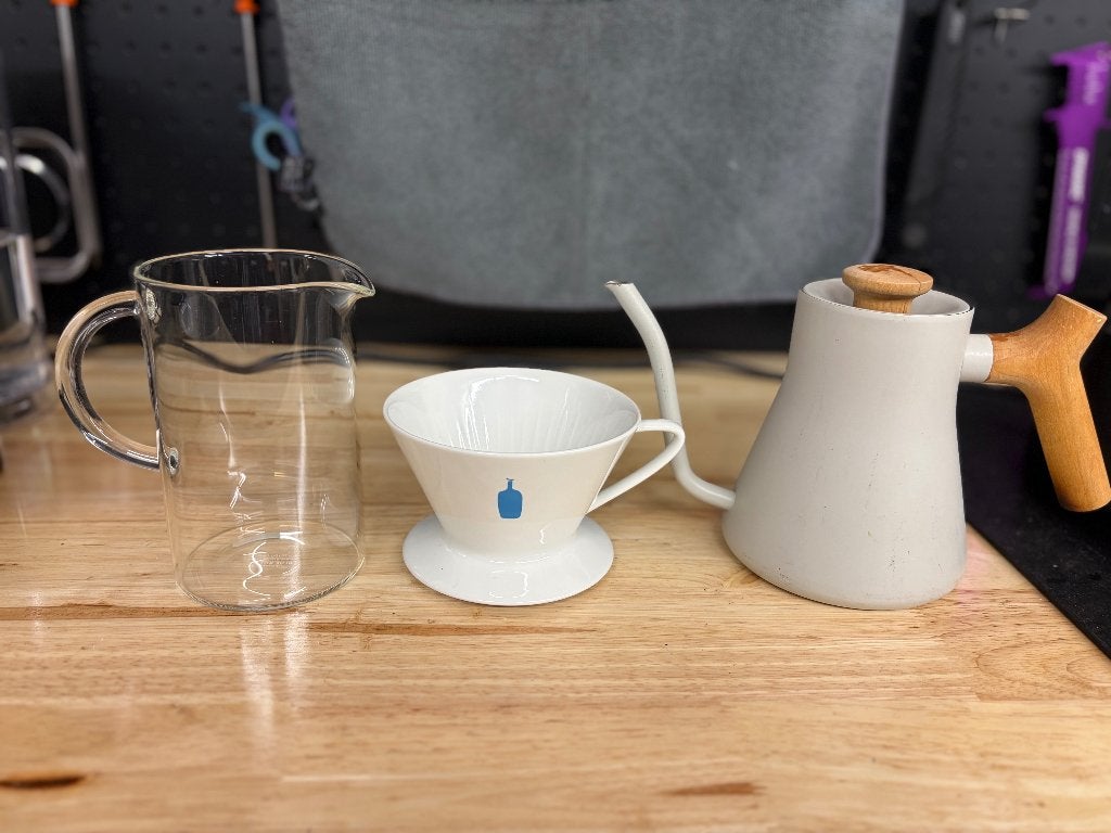 Koffieset "Blue Bottle", Beige, Enlèvement ou Envoi, Autres marques, Autres types