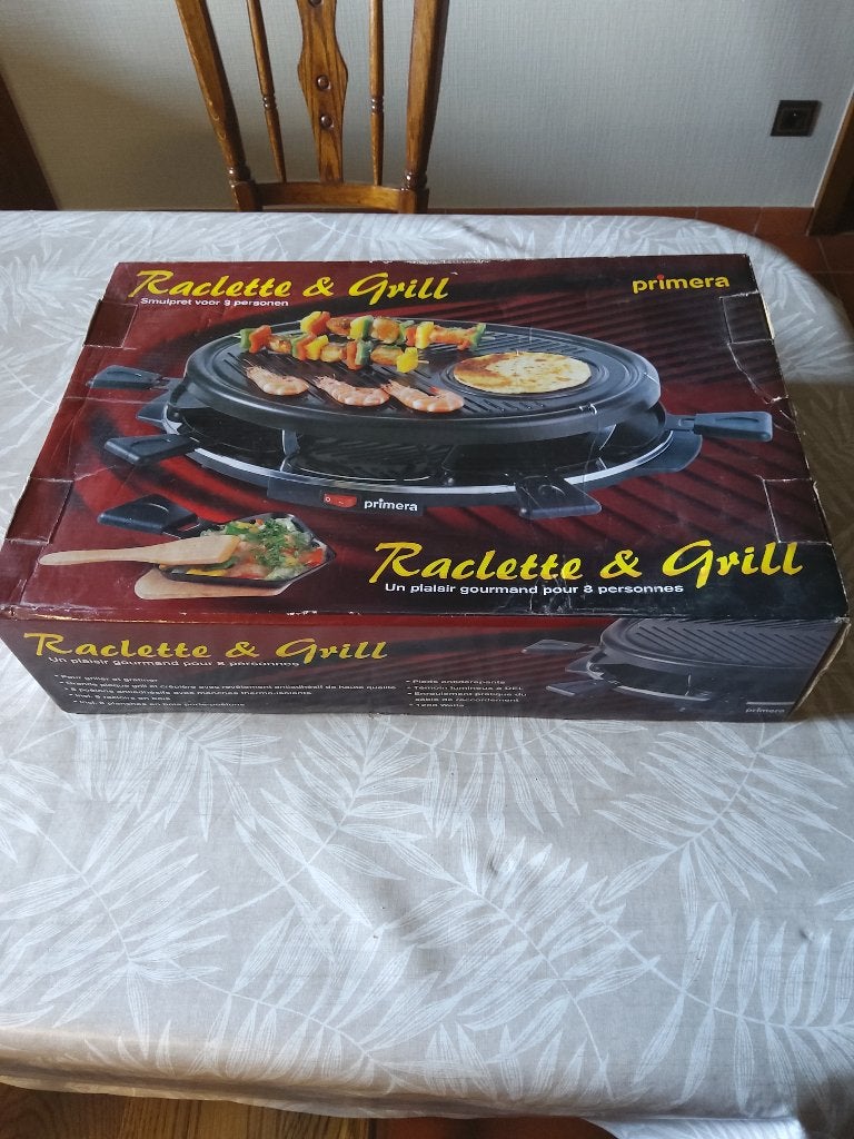 Raclette en grill merk: primera, Ophalen, Zo goed als nieuw, Tafelgrill