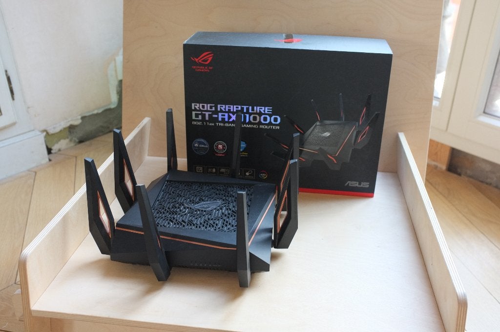 Asus AX11000 WiFi 6 10G Router  Bijna nieuw, mesh, Computers en Software, Routers en Modems, Ophalen of Verzenden, Zo goed als nieuw