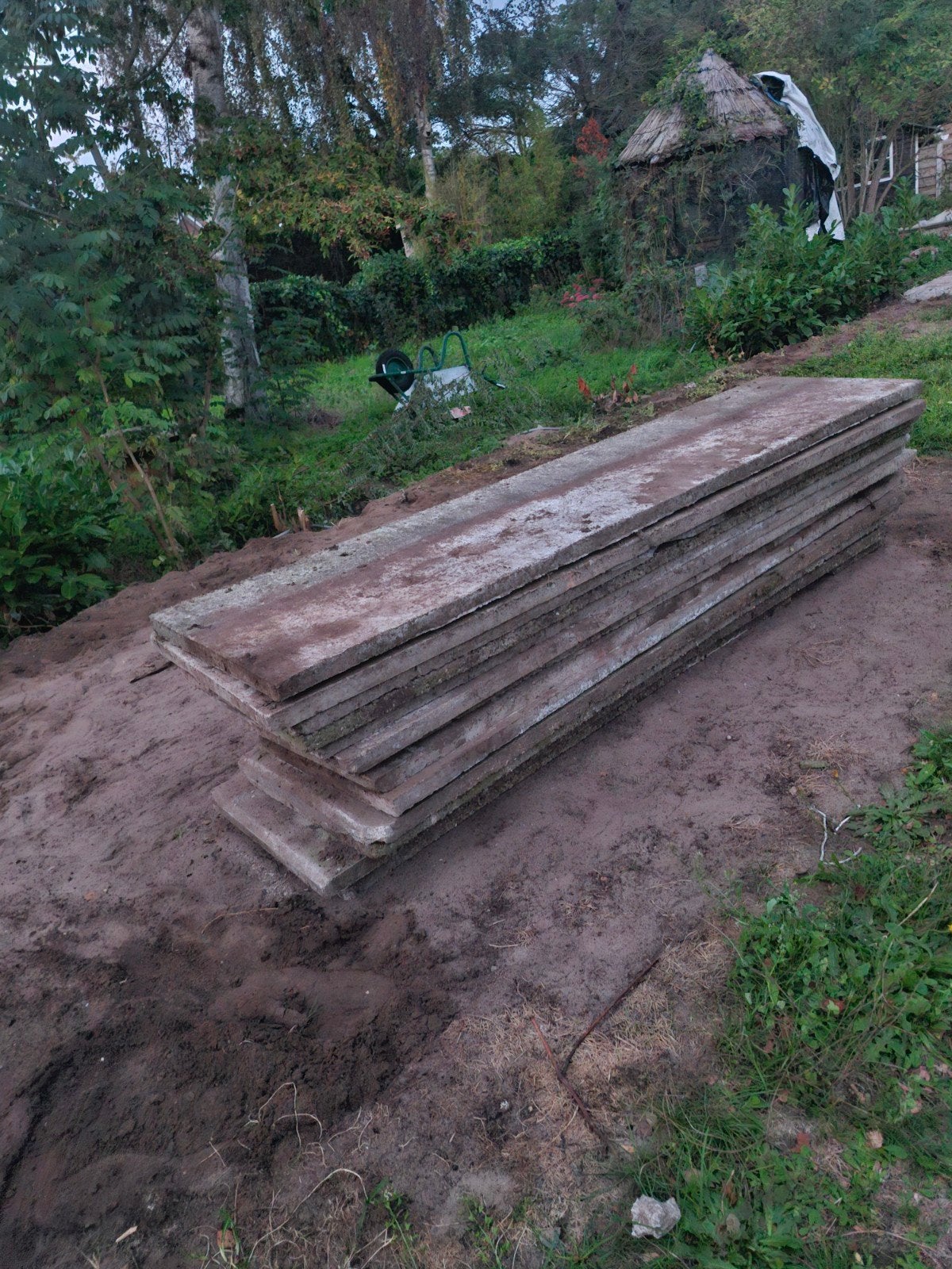Gratis betonplaten, Ophalen
