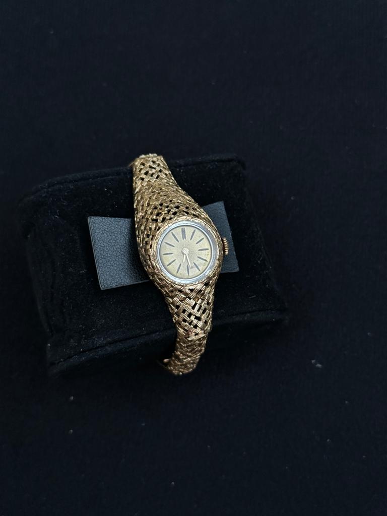 Gouden Horloge 14K, Ophalen, Zo goed als nieuw, Goud