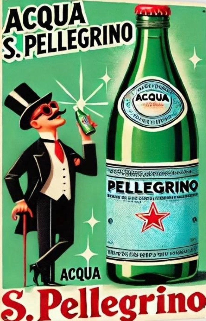 Panneau en métal San Pellegrino - rétro vintage mancave, Enlèvement ou Envoi, Neuf, Panneau publicitaire