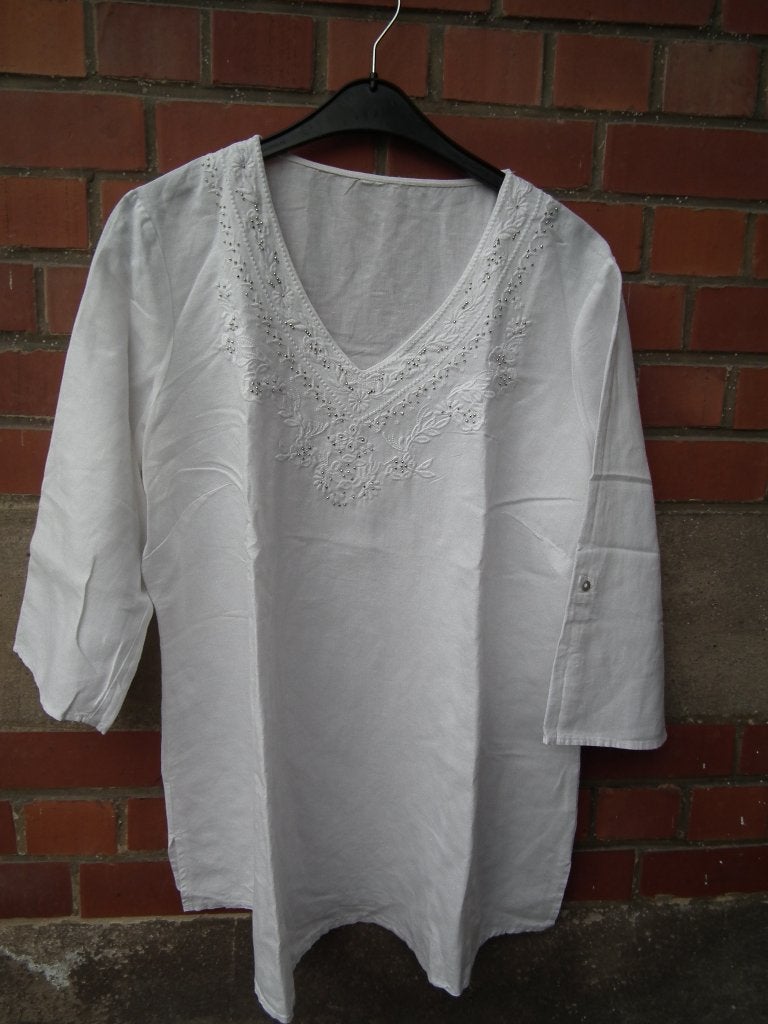 Blouse blanche, pour femme. taille 48/50, Vêtements | Femmes, Taille 46/48 (XL) ou plus grande, Comme neuf, Blanc, C&A