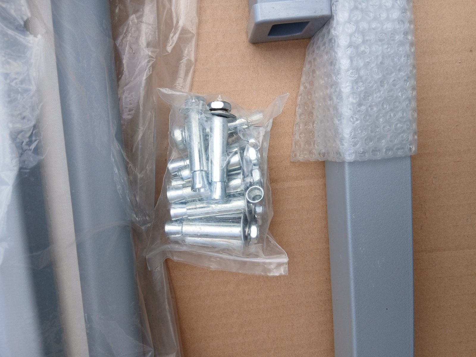 beige dubbel windscherm nieuw, Doe-het-zelf en Bouw, Ophalen, 250 mm of meer, Nieuw, Inox