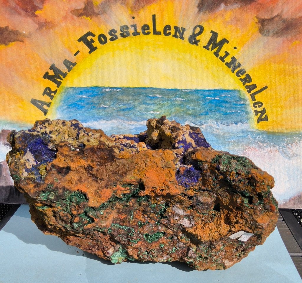 Azurite et malachite dans une matrice, Collections, Enlèvement ou Envoi, Minéral