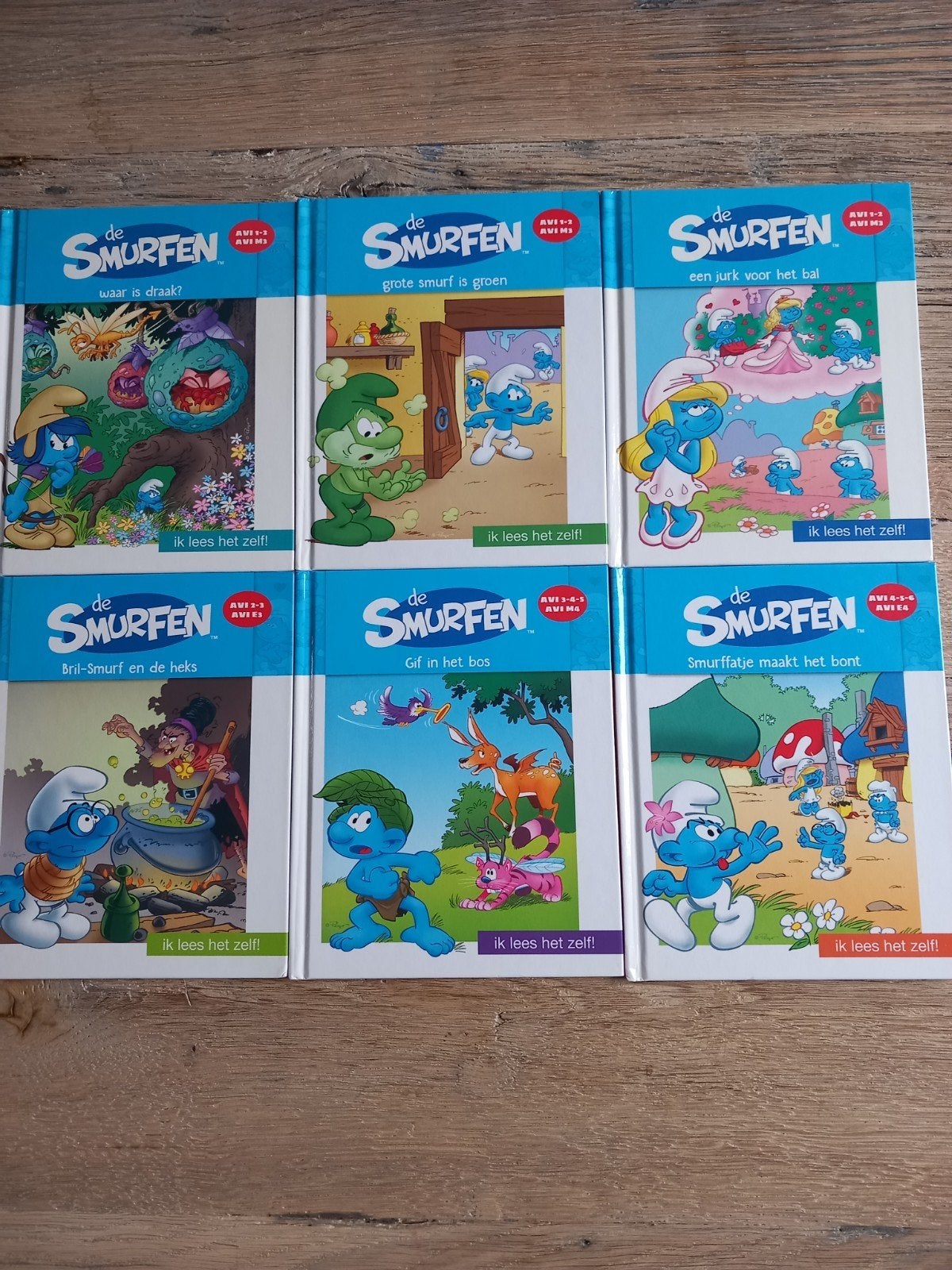 ik leer lezen boekjes pakket van De Smurfen: avi 1 tem avi 6, Boeken, Ophalen of Verzenden, Zo goed als nieuw, Fictie algemeen