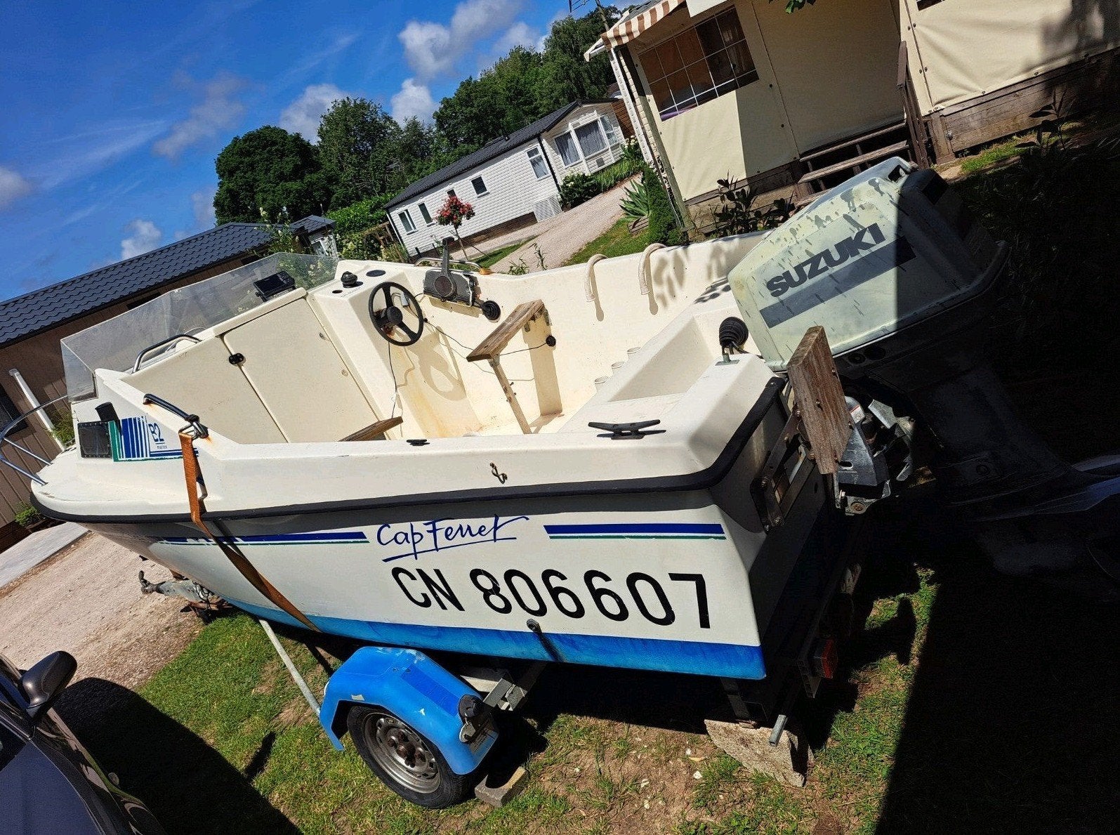Echange bateau cap ferret 50cv 5m20 remorque galvanisé 1T, Remorque
