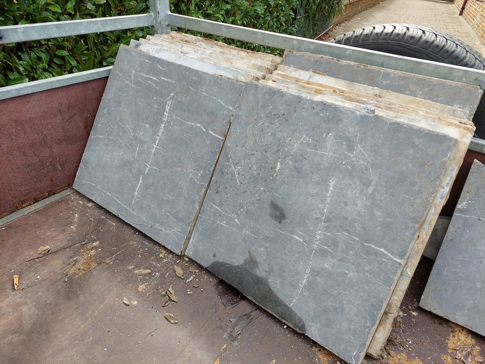Terrastegels grijs 40 x 40, Tuiles de terrasse, Utilisé, 10 m²² ou plus, Enlèvement