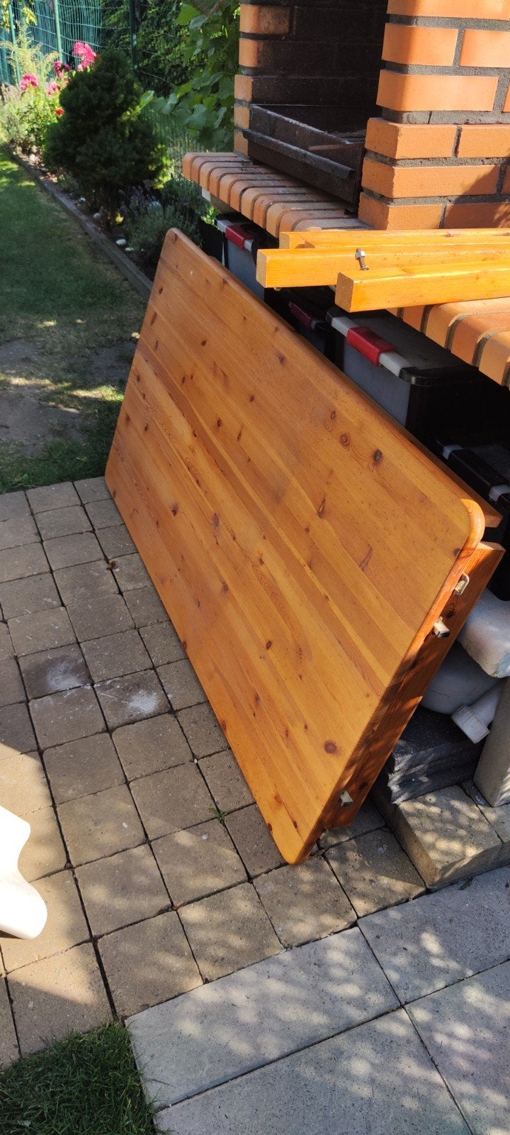 table en pin, Enlèvement, Utilisé, Rectangulaire, Bois