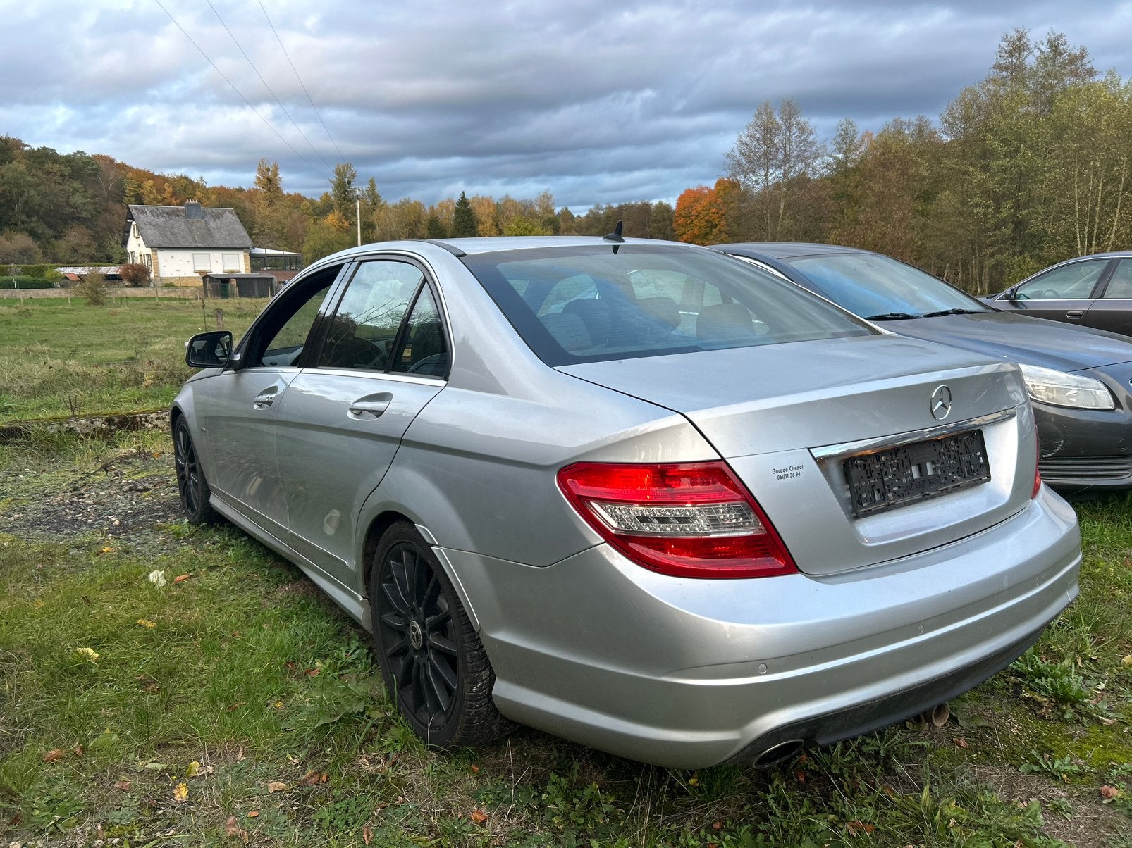 Mercedes c220, Automaat, Achterwielaandrijving, Zwart, Leder en Stof