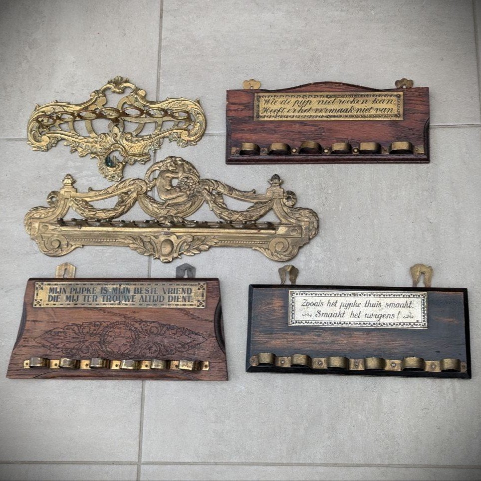 Vintage Wall Mount Hanging Tobacco Pipe Racks, Collections, Enlèvement ou Envoi