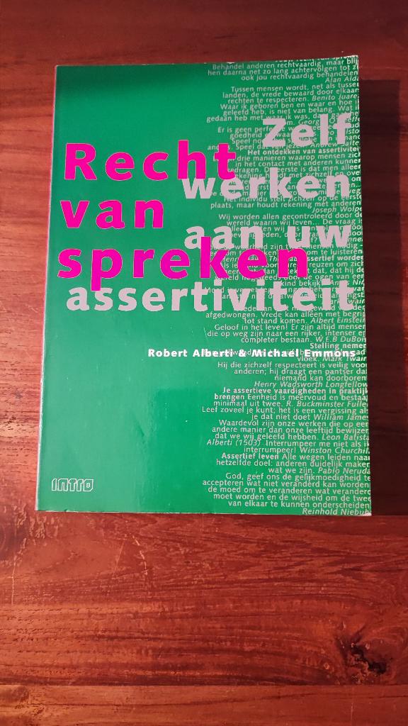 Recht van spreken : zelf werken aan uw assertiviteit, Livres, Psychologie, Enlèvement ou Envoi, Utilisé