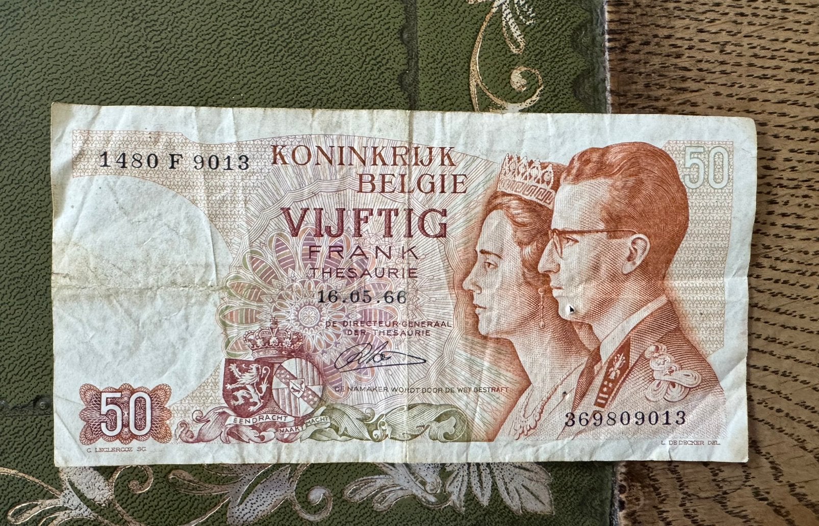 Vijftig frank biljet, Postzegels en Munten, Verzenden