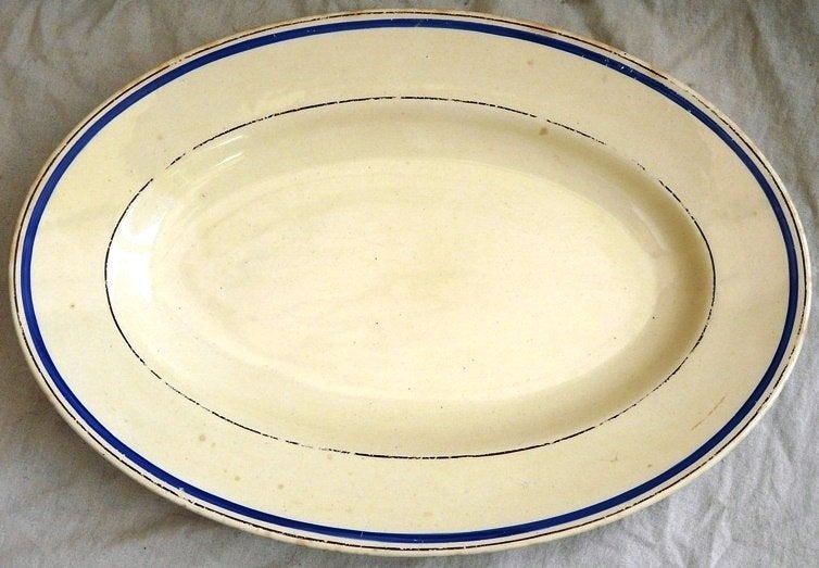 Schaal Porselein Société Ceramique Maestricht, 33x23cm 1920s, Enlèvement ou Envoi