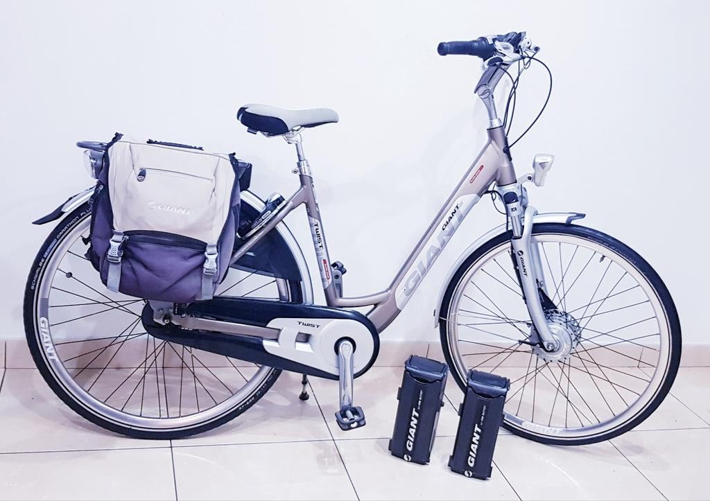 Electrische fiets giant met twee zeer goede batterijen, Fietsen en Brommers, Ophalen, Giant