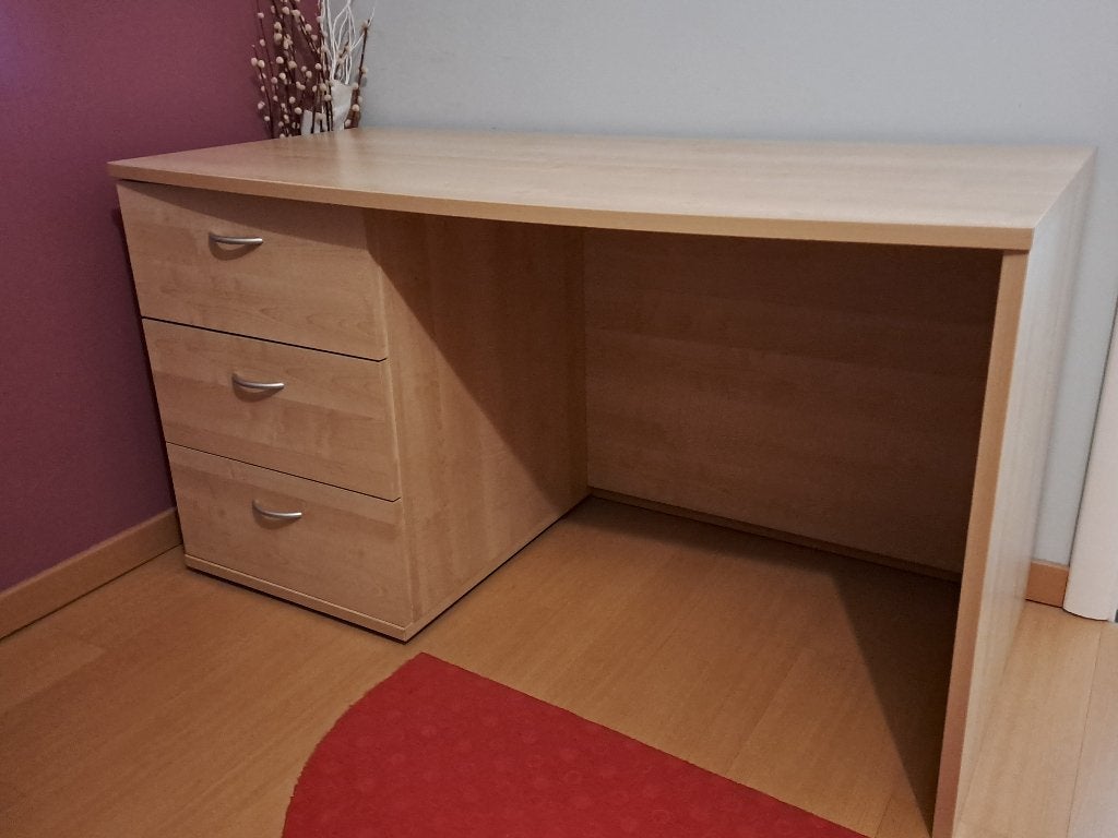 Bureau, Huis en Inrichting, Bureaus, Ophalen, Gebruikt, 65 cm, Schoolbureau