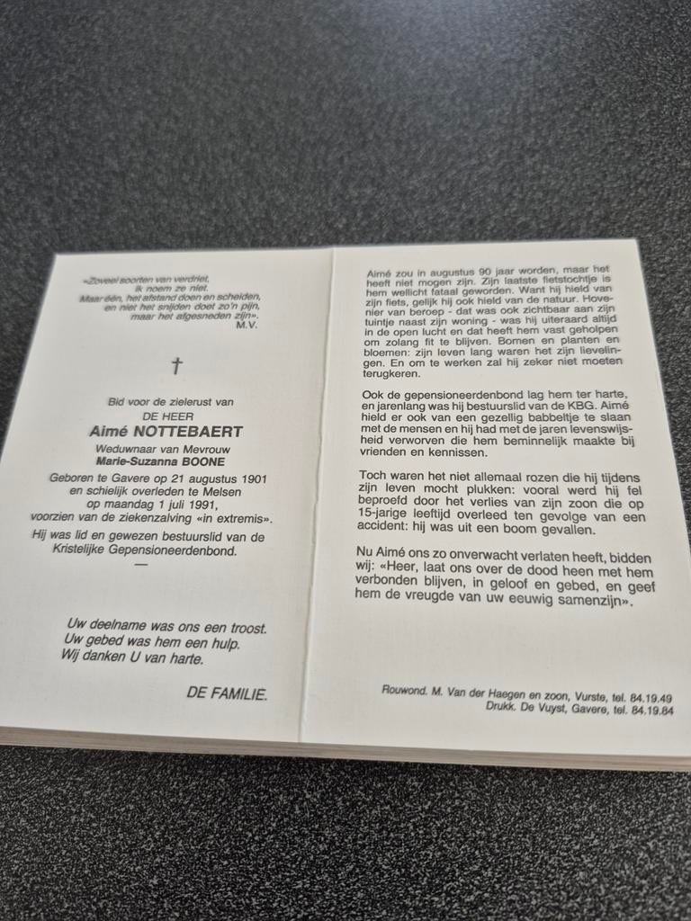 Bidprentjes Gavere, Verzamelen, Bidprentjes en Rouwkaarten, Ophalen of Verzenden