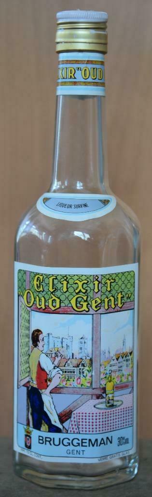 vintage fles elixir "Oud Gent", Bruggeman, Verzamelen, Ophalen of Verzenden, Gebruikt, Overige typen