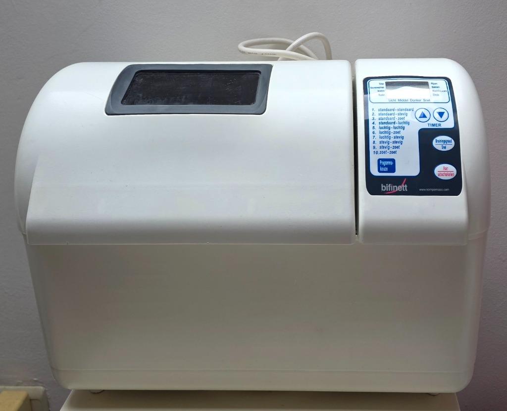 Bifinett Broodbakmachine Oven Boulanger Brood Machine, Elektronische apparatuur, Gebruikt, 800 tot 1200 gram deeg, Kijkvenster