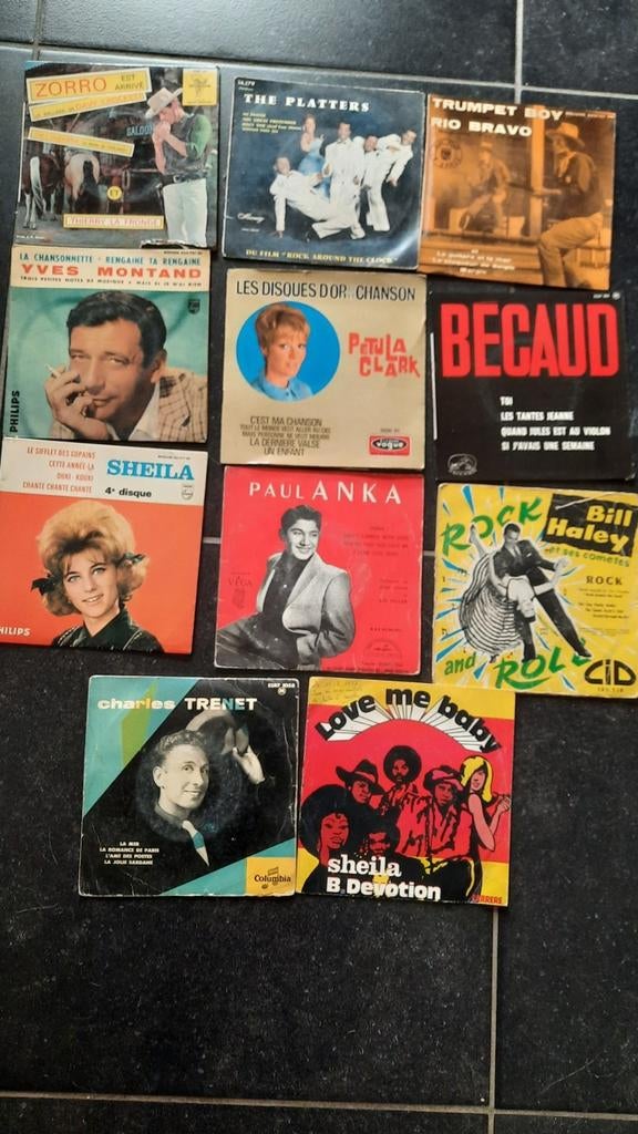 Oude 45 toeren singles . Heel mooie hoesjes ., Ophalen of Verzenden, Gebruikt