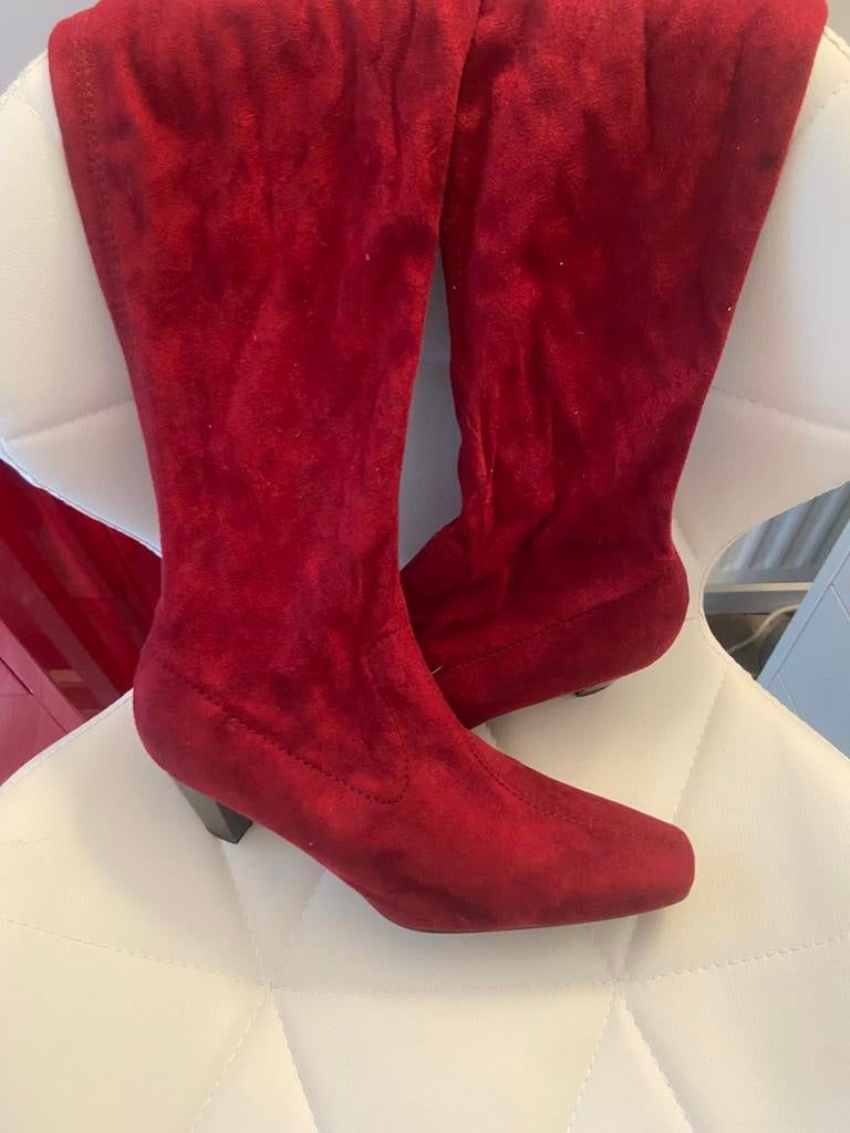 Laarzen, Kleding | Dames, Ophalen, Hoge laarzen, Zo goed als nieuw, Rood
