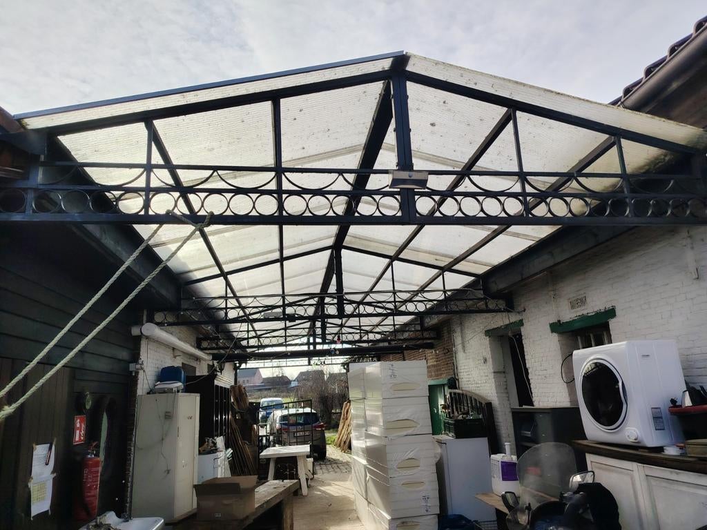 Auvent en fer forgé, Jardin & Terrasse, Verrières, Enlèvement, Utilisé