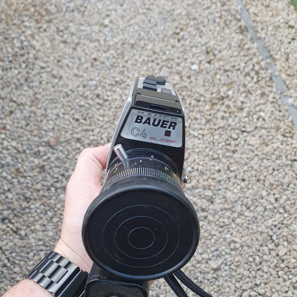 Bauer C4 camera met leder zak, Ophalen of Verzenden, Gebruikt