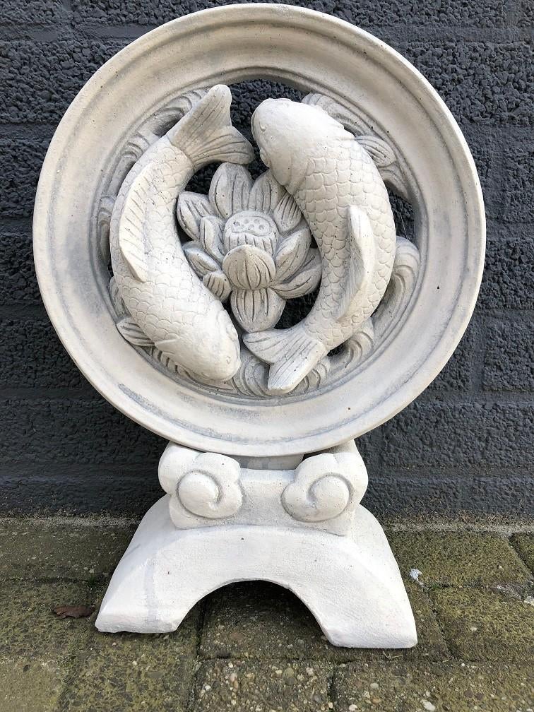 Koi karper vijver ornament, vol steen, Tuin en Terras, Ophalen of Verzenden, Steen, Overige typen