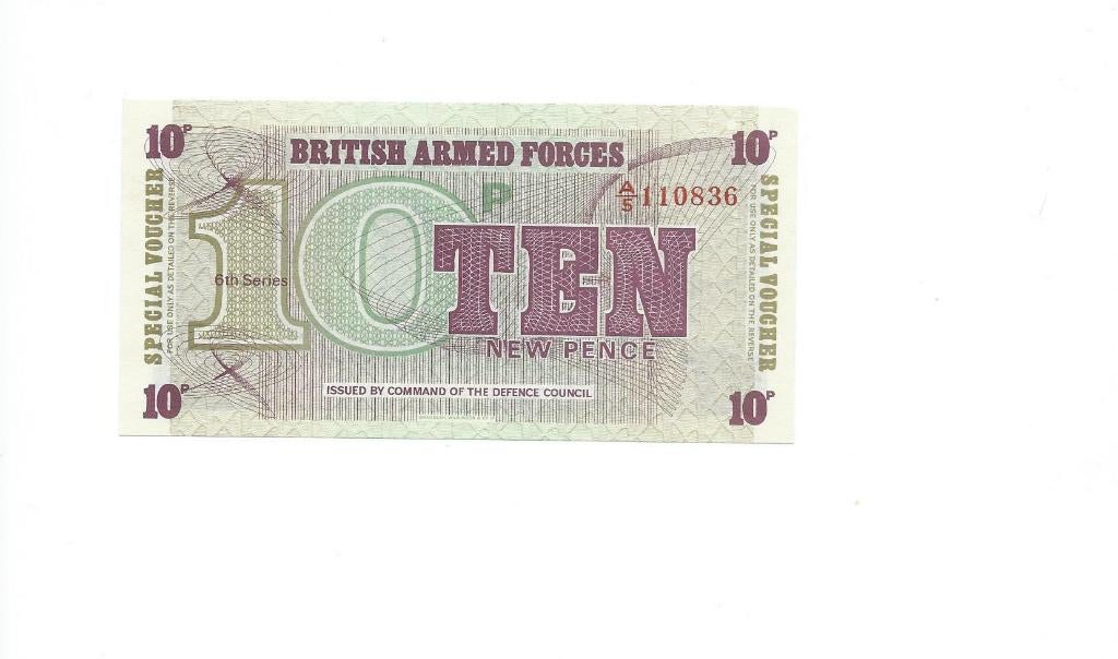 British Armed Forces, 10 New Pence 6th Series ND(1972), UNC., Ophalen of Verzenden, Overige landen, Los biljet
