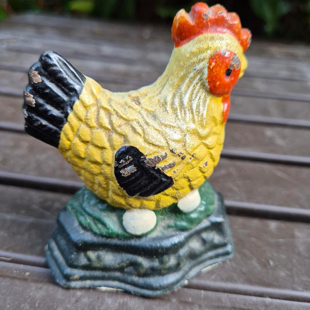 Deurstopper kip met eitjes, gietijzer., Ophalen of Verzenden, Zo goed als nieuw