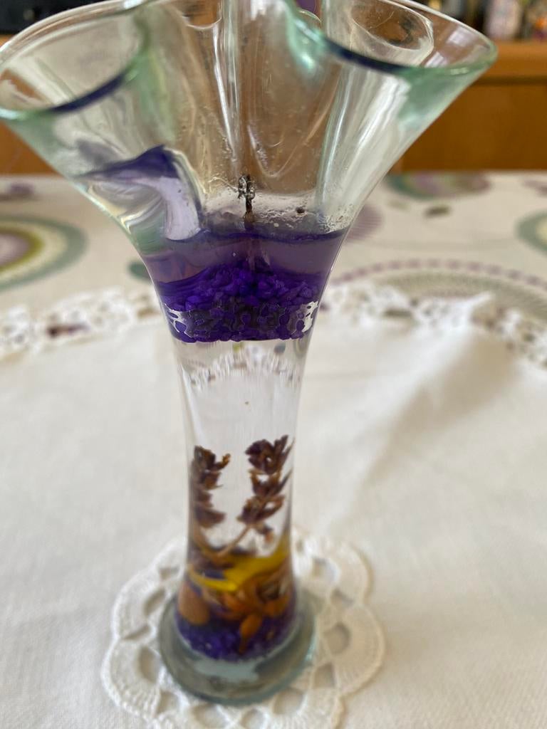 Vase bougeoir avec lavande déco, Enlèvement ou Envoi
