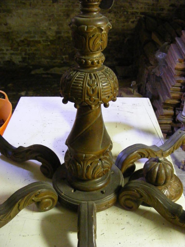 OUDE HAND GESCULPTEERDE EIKEN LUCHTER, Antiek en Kunst, Ophalen