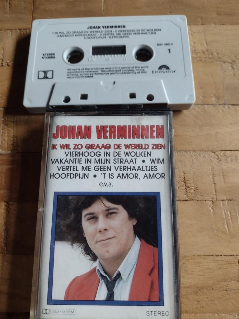 BELPOP Muziek CASSETTE: JOHAN VERMINNEN: IK WIL ZO GRAAG, Cd's en Dvd's, Cassettebandjes, Gebruikt, 1 bandje, Ophalen of Verzenden