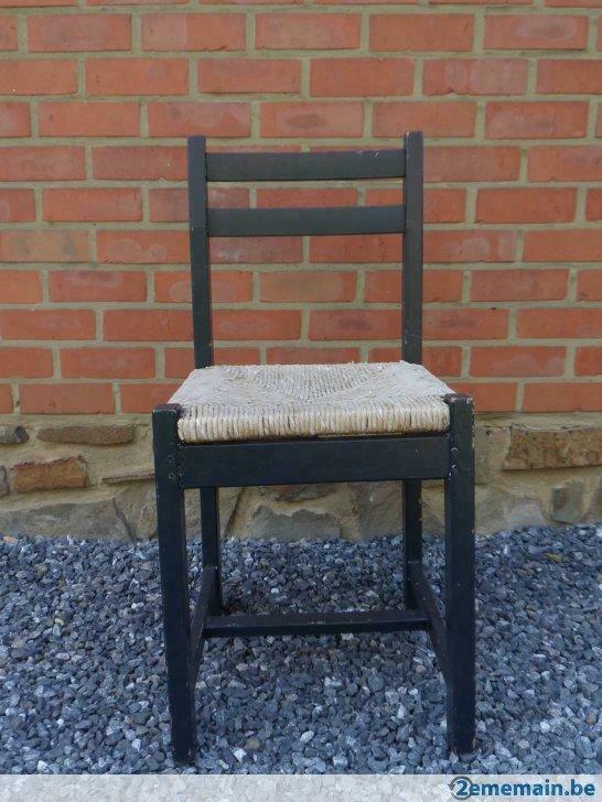 chaises paillées (4), Maison & Meubles, Enlèvement, Utilisé